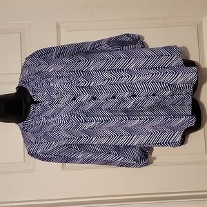 Collective Concepts Herringbone Pattern 3/4 Sleeves Blouse